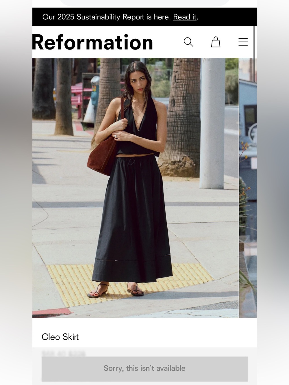 Reformation Cleo Skirt